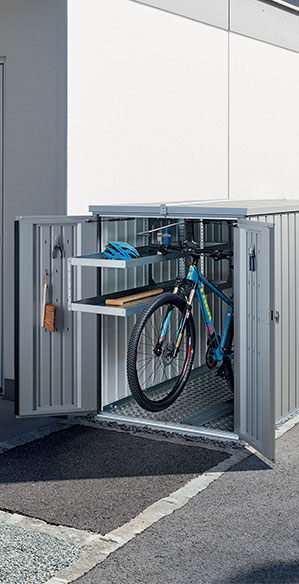 Mini garage métal Biohort pour vélos